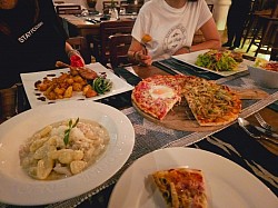 Wood-fired pizza at Soum Noum