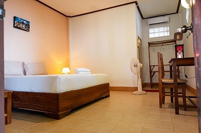 Larger rooms with modern A/C and access to the riverside with hammock garden