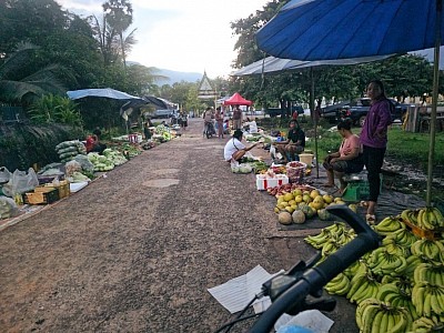 weekly local market in Champasak