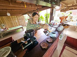 Davanh coffee on your way to Vat Phou