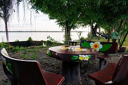 Tables on the riverside