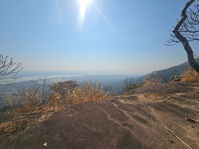 view of Champasak village from above