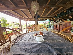 Davanh coffee after the bridge (2km)